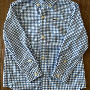 Vineyard Vines Blue and White Checkered Men's Shirt